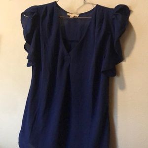 Blouse with cap sleeve